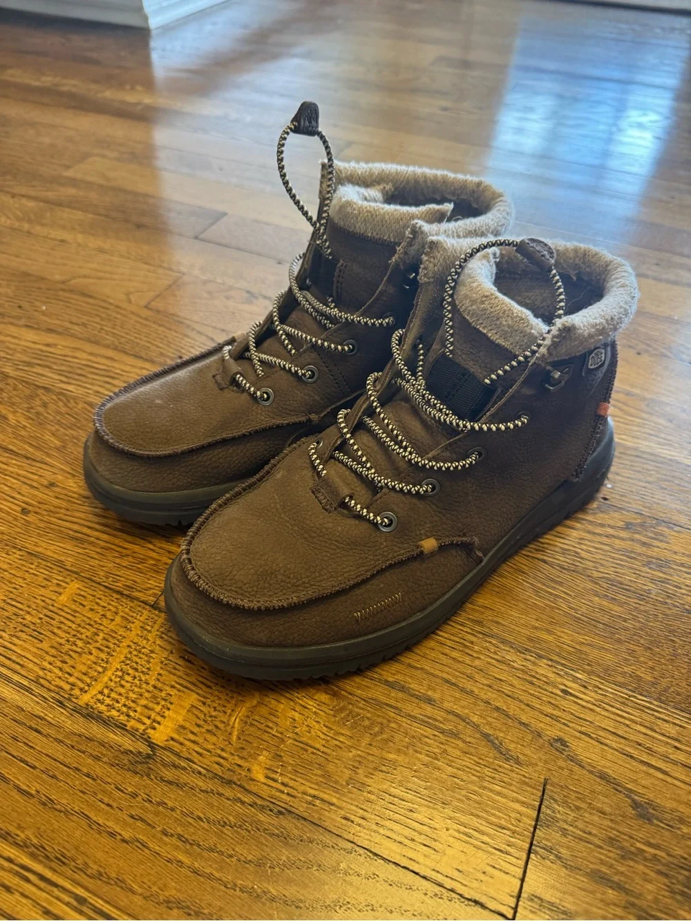 HeyDude Bradley Boot Leather Fleece Collar Boots